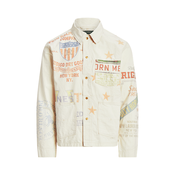 Ralph lauren white denim jacket online