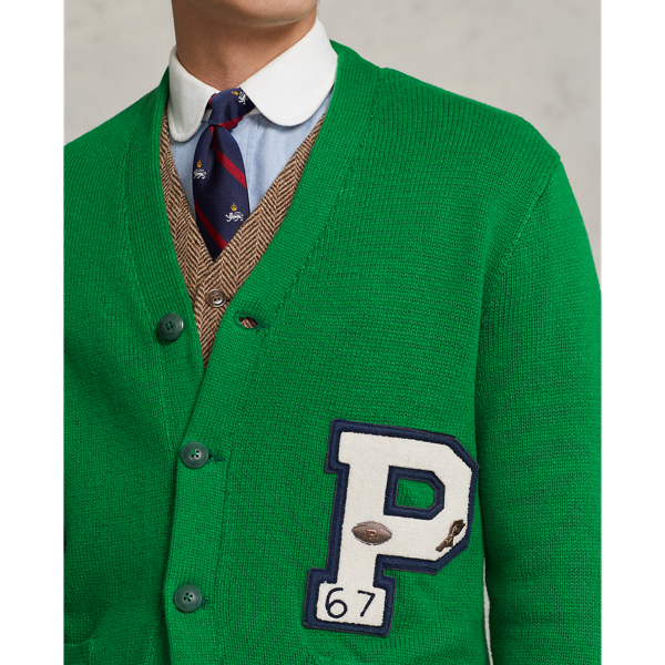 New Forest Multi Cotton Letterman Cardigan Polo Ralph Lauren 6