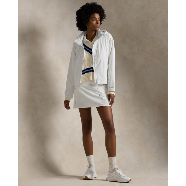 Ceramic White Water-Repellent Hooded Jacket RLX for winter 4
