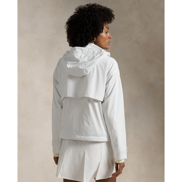 Ceramic White Water-Repellent Hooded Jacket RLX for winter 5