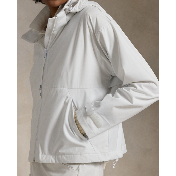Ceramic White Water-Repellent Hooded Jacket RLX for winter 6