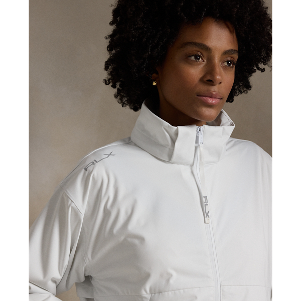 Ceramic White Water-Repellent Hooded Jacket RLX for winter 7