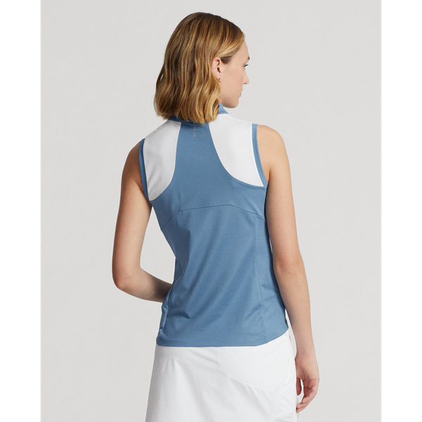 Hatteras Blue Tailored Fit Sleeveless Piqu&eacute; Shirt RLX 5