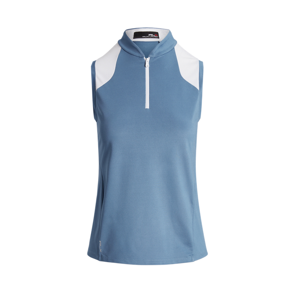 Hatteras Blue Tailored Fit Sleeveless Piqu&eacute; Shirt RLX 2