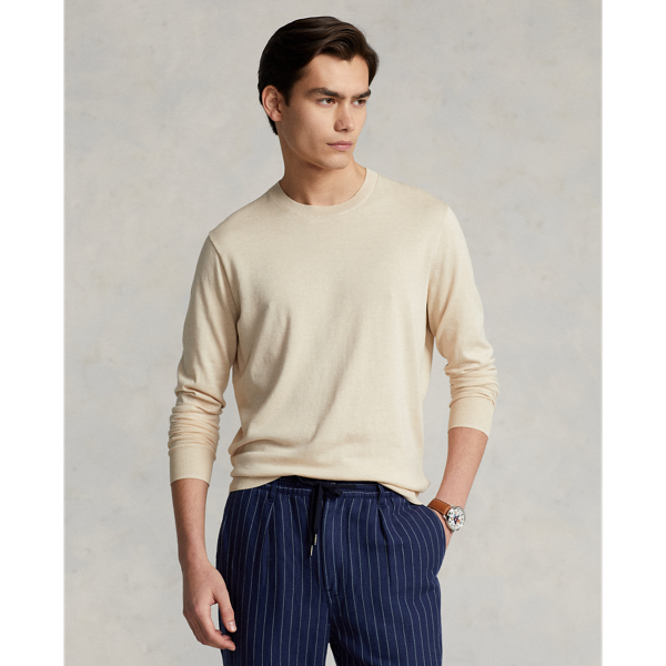 ★★POLO RALPH LAUREN★★ Cotton Crewneck Sweater Beige MNPO Polo Ralph Lauren Cotton Crew Neck Sweater Dune Melange at