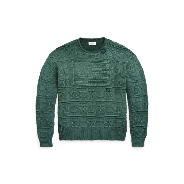 Pull drapeau &agrave; col roulott&eacute; en coton Polo Ralph Lauren en 1