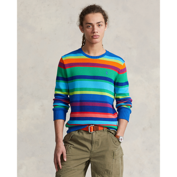 Striped Cotton Crewneck Sweater