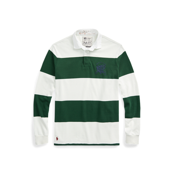 Classic Fit Crest Striped Rugby Shirt for Men Ralph Lauren UK