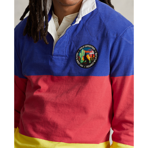 Lemon Crush Multi Classic Fit Color-Blocked Jersey Rugby Polo Ralph Lauren 6