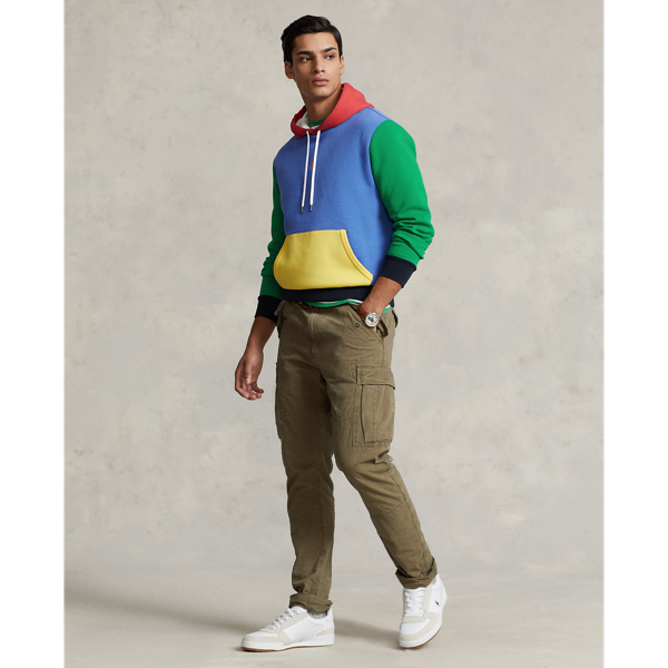 Maidstone Blue Multi Color-Blocked Double-Knit Hoodie Polo Ralph Lauren 4