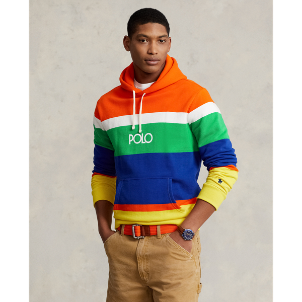 Logo Striped Fleece Hoodie for Men Ralph Lauren SA