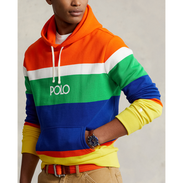 Logo Striped Fleece Hoodie for Men Ralph Lauren SA