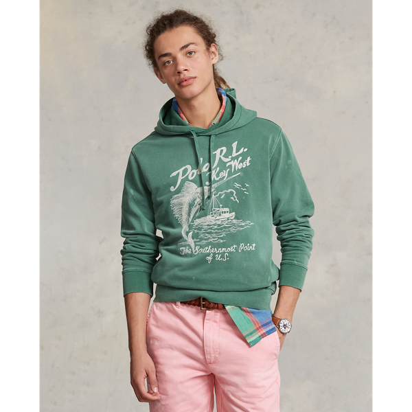 Embroidered Fleece Graphic Hoodie