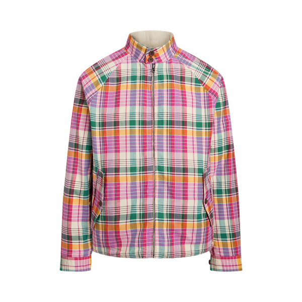 Veste r&eacute;versible serg&eacute; de coton madras Polo Ralph Lauren en 1