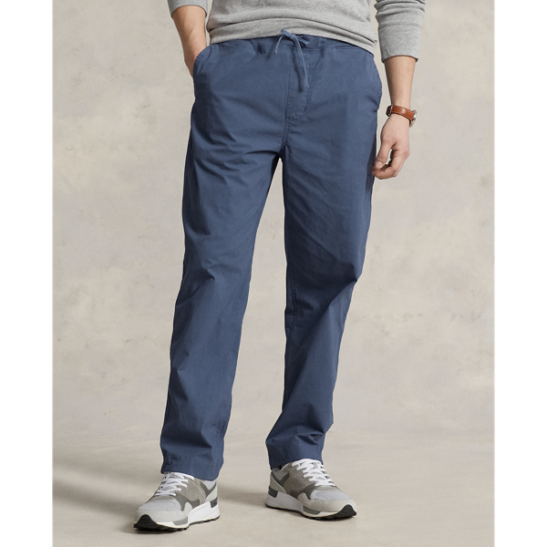 Clancy Blue Relaxed Fit Stretch Poplin Pant Polo Ralph Lauren 4