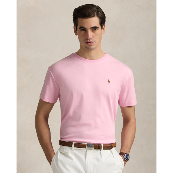 Carmel Pink Classic Fit Soft Cotton Crewneck T-Shirt Polo Ralph Lauren 1