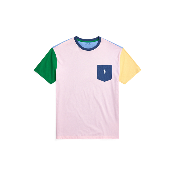 Carmel Pink Multi Classic Fit Jersey Pocket T-Shirt Polo Ralph Lauren 2