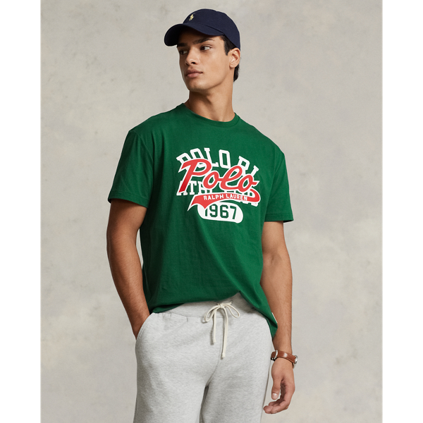 New Forest Classic Fit Stacked-Logo Jersey T-Shirt Polo Ralph Lauren for summer 1