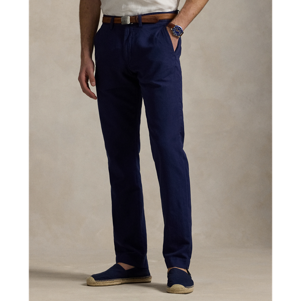 Straight Fit Linen Cotton Trouser