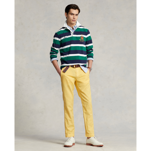 Beach Yellow Straight Fit Linen-Cotton Pant Polo Ralph Lauren 1