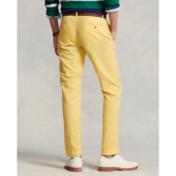 Beach Yellow Straight Fit Linen-Cotton Pant Polo Ralph Lauren 5