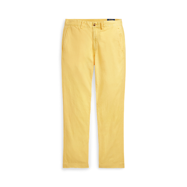 Beach Yellow Straight Fit Linen-Cotton Pant Polo Ralph Lauren 2