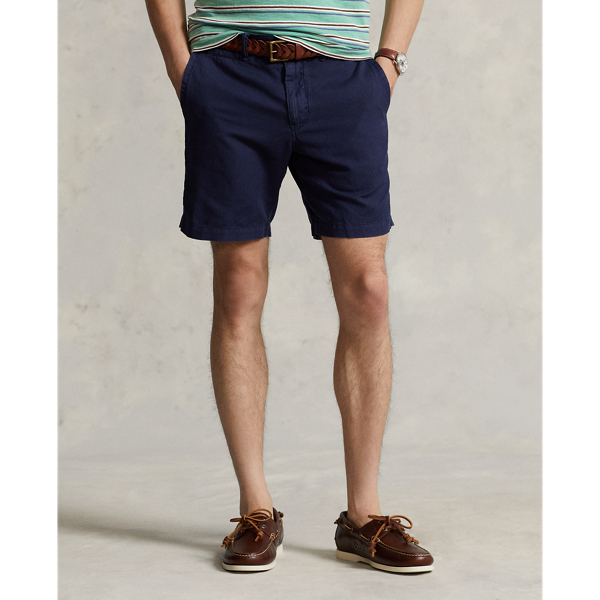 Newport Navy 8-Inch Straight Fit Linen-Cotton Short Polo Ralph Lauren 4