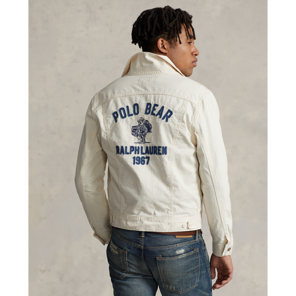 Polo Bear Embroidered Trucker Jacket for Men Ralph Lauren SA