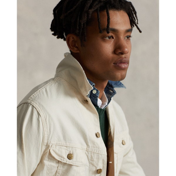 【レア！美品】Ralph Lauren★ホワイトデニム★スタンドカラ－ジャケット Polo Bear Embroidered Trucker Jacket for Men | Ralph Lauren® SA