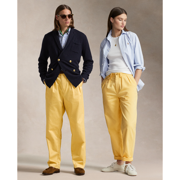 Corn Yellow Whitman Relaxed Fit Pleated Chino Pant Polo Ralph Lauren 1