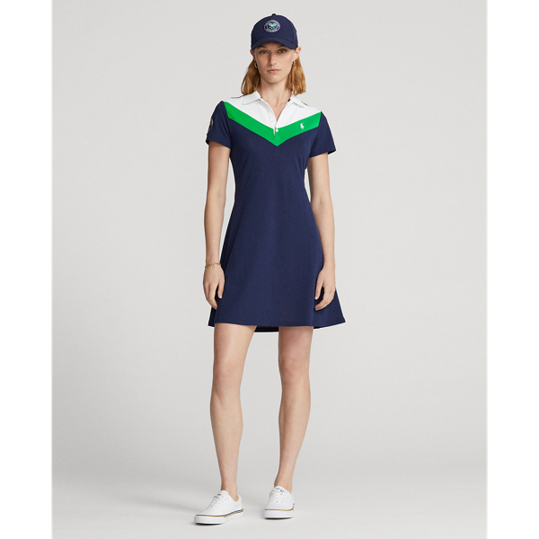 Wimbledon Chevron Pique Polo Dress | Ralph Lauren® Australia