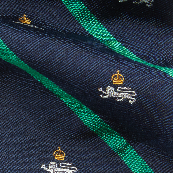Navy/Green Striped Silk Club Tie Polo Ralph Lauren 3