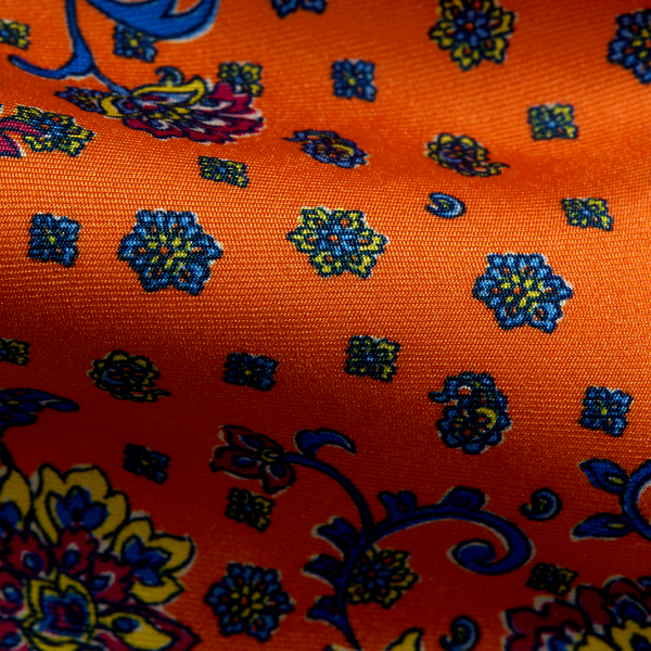 Orange Print Silk Tie Polo Ralph Lauren 3