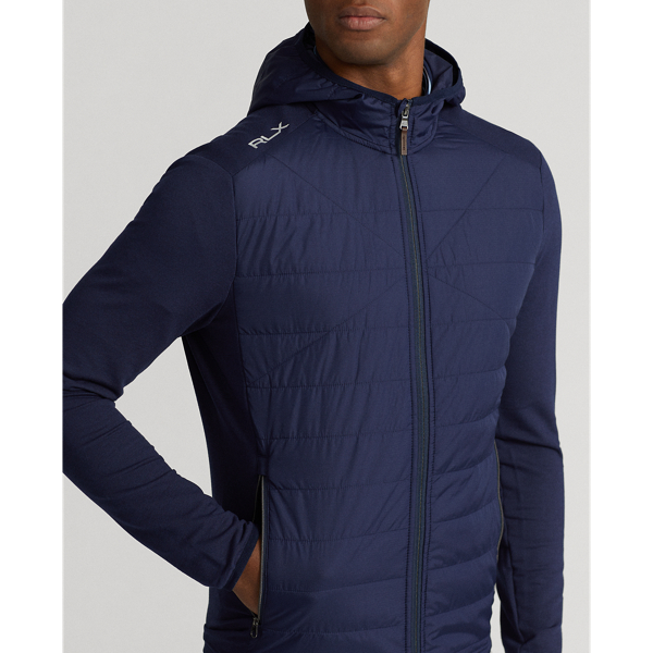 Refined Navy Paneled Stretch Terry Jacket RLX 6