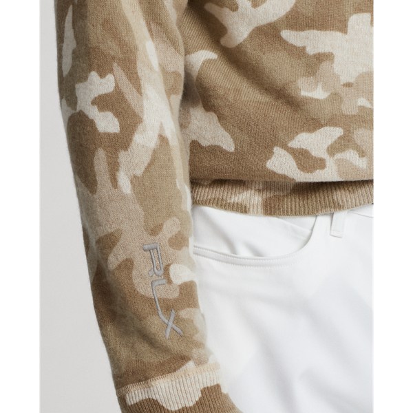 Player Camo Khaki Golf-Camo Washable Cashmere Sweater RLX 6