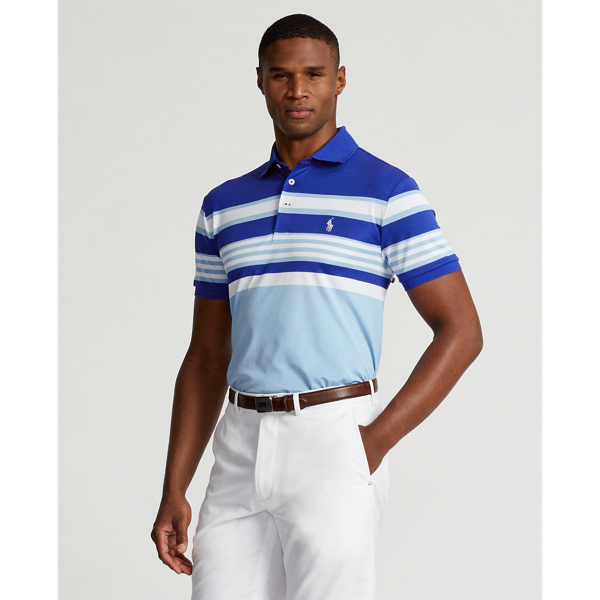 Royal Blue Multi Classic Fit Performance Mesh Polo Shirt RLX 1
