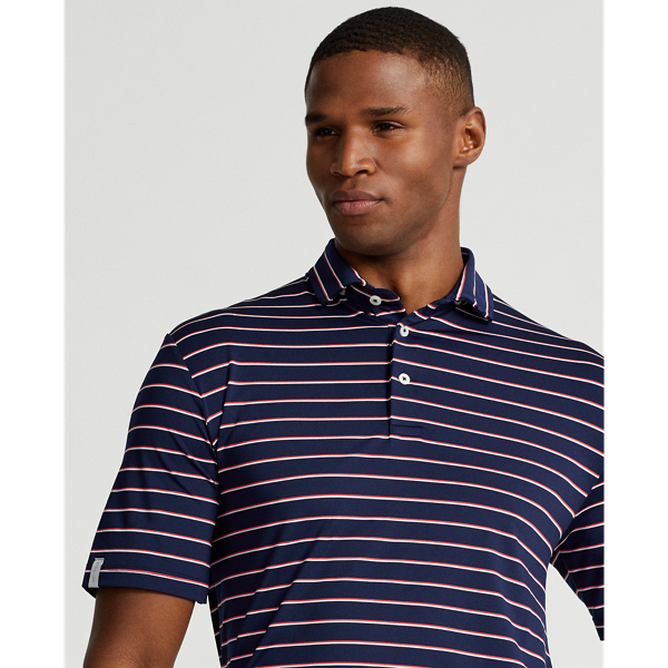 Refined Navy Multi Classic Fit Stretch Jersey Polo Shirt RLX 5