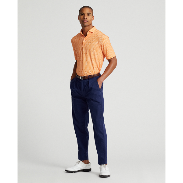Refined Navy Tailored Fit Pleated Stretch Twill Pant RLX 1