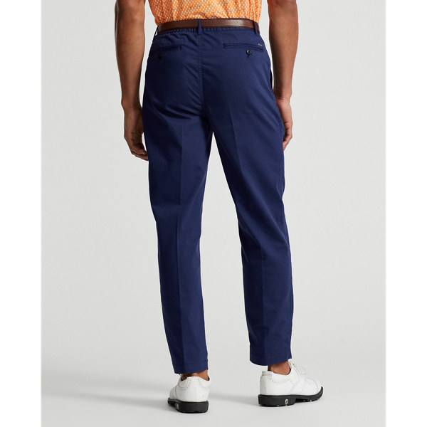 Refined Navy Tailored Fit Pleated Stretch Twill Pant RLX 5