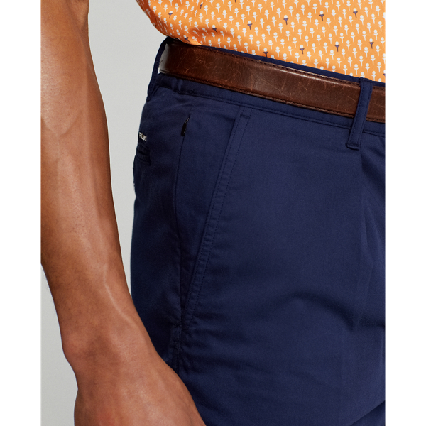 Refined Navy Tailored Fit Pleated Stretch Twill Pant RLX 6