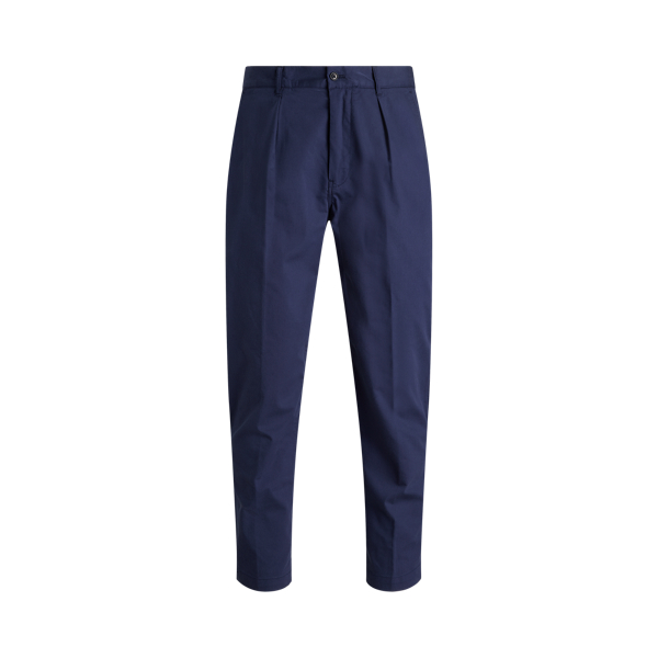 Tailored Pleated Stretch Twill Trouser