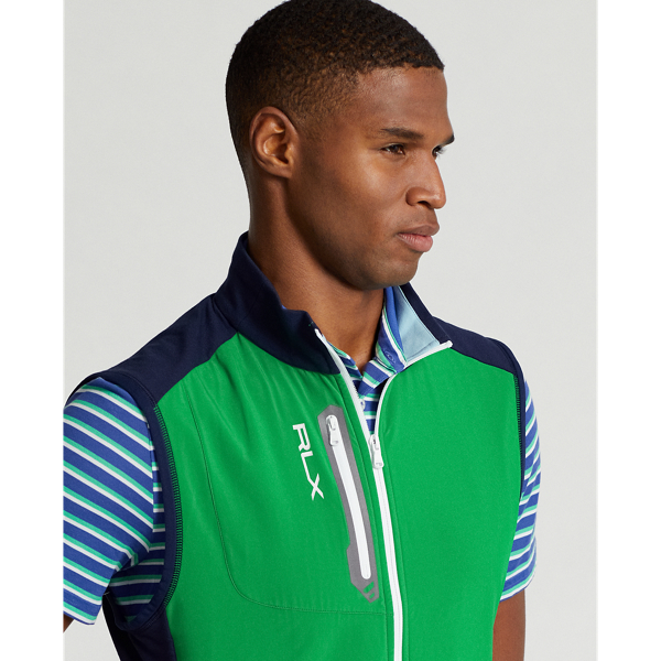 Refined Navy/Cruise Green Paneled Stretch Terry Vest RLX 6