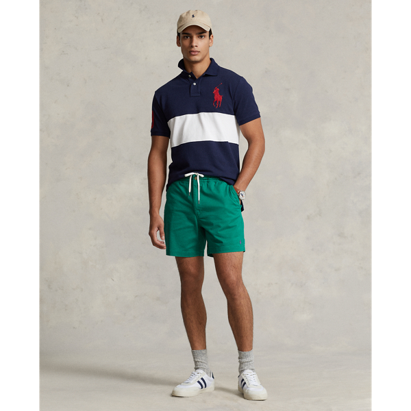Cruise Navy/White Classic Fit Big Pony Mesh Polo Shirt Polo Ralph Lauren 4