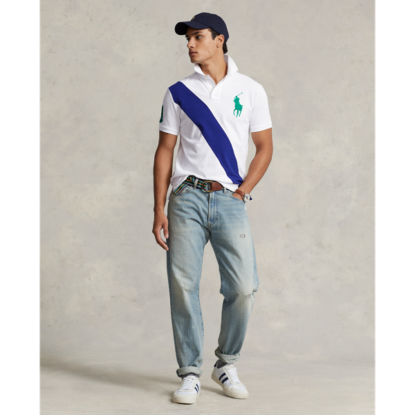White/Fall Royal Classic Fit Big Pony Mesh Polo Shirt Polo Ralph Lauren 4