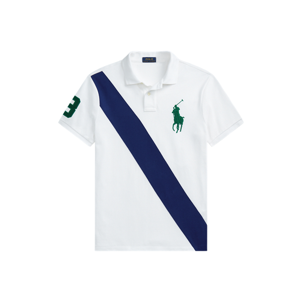 White/Fall Royal Classic Fit Big Pony Mesh Polo Shirt Polo Ralph Lauren 2