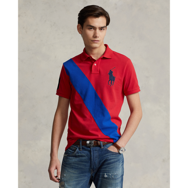 Rl 2000 Red/Sapphire Star Classic Fit Big Pony Mesh Polo Shirt Polo Ralph Lauren 1