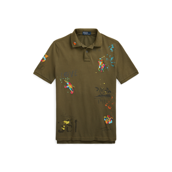 Polo Ralph Lauren Men’s Custom Fit Track Graphic Polo buy Shirt