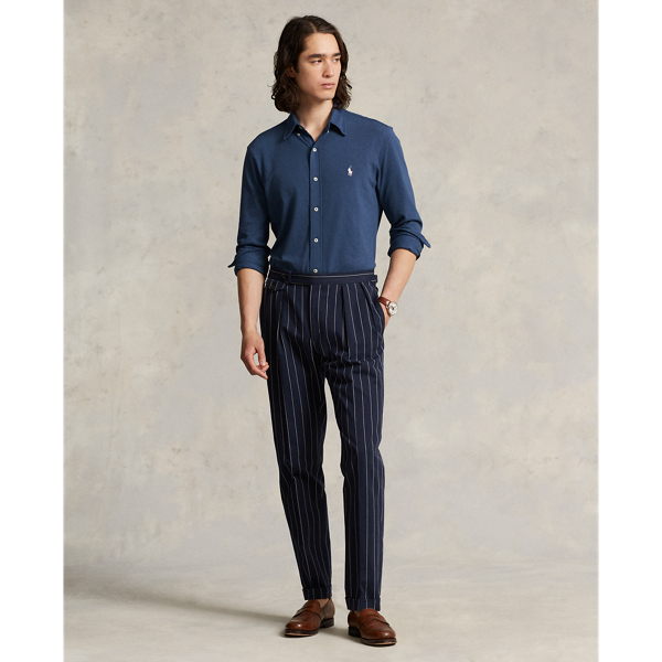 Chemise ultra-l&eacute;g&egrave;re en coton piqu&eacute; Polo Ralph Lauren en Old Royal 4