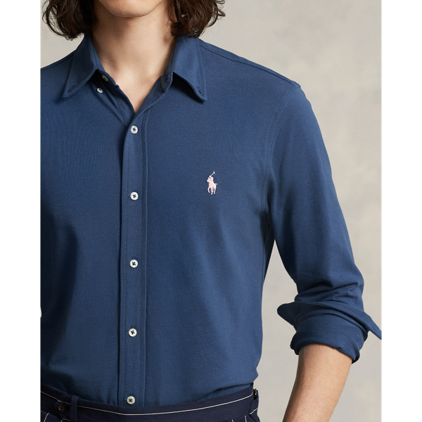Chemise ultra-l&eacute;g&egrave;re en coton piqu&eacute; Polo Ralph Lauren en Old Royal 6