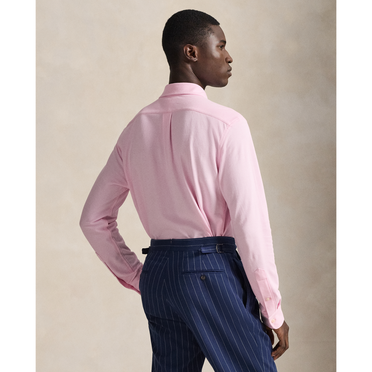 Мужская рубашка Polo Ralph Lauren Featherweight Mesh, цвет: Розовый — фото 2